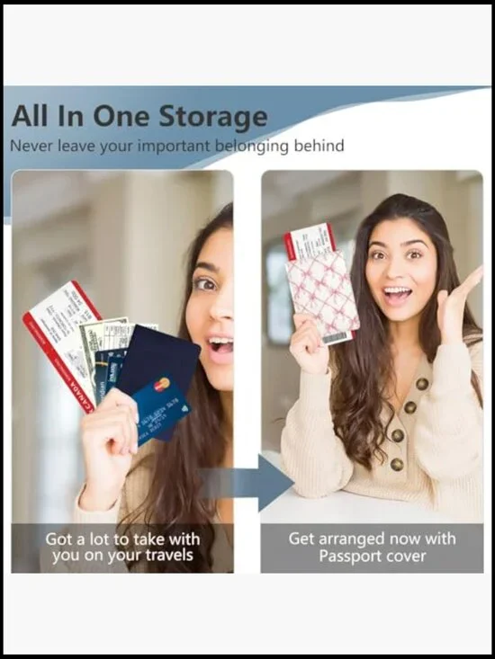 PU Leather Passport Cover RFID Wallet Travel Organizer Credit Card Slots - Picture 7 of 7